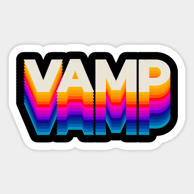 4 Letter Words - VAMP Sticker by DanielLiamGill